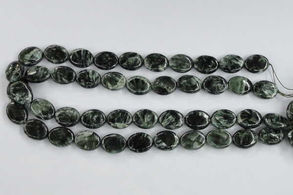 CSH14 15.5 inches 13*18mm oval natural seraphinite beads wholesale