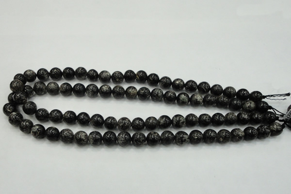 CSI02 15.5 inches 10mm round silver scale stone beads wholesale