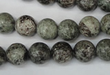 CSI15 15.5 inches 12mm round silver scale stone beads wholesale