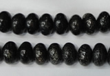 CSI68 15.5 inches 6*10mm rondelle silver scale stone beads wholesale