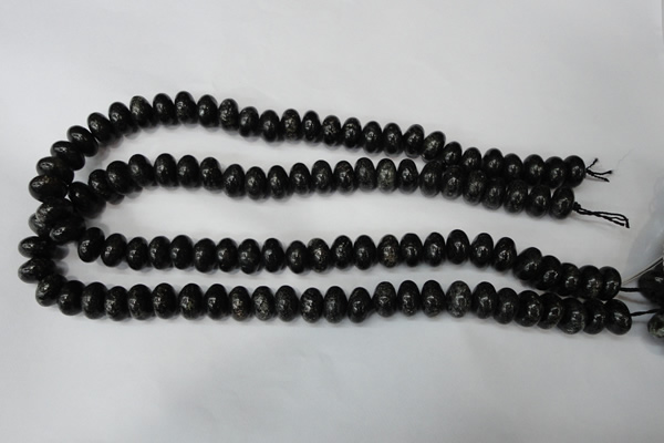 CSI68 15.5 inches 6*10mm rondelle silver scale stone beads wholesale