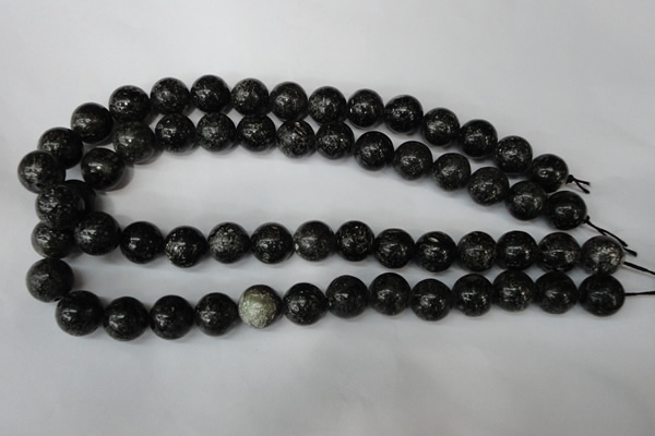 CSI75 15.5 inches 14mm round silver scale stone beads wholesale