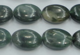 CSJ206 15.5 inches 15*20mm oval serpentine jade gemstone beads