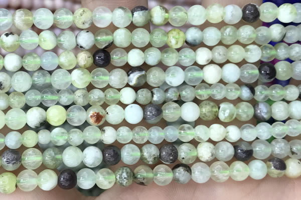 CSJ300 15.5 inches 4mm round serpentine new jade beads wholesale