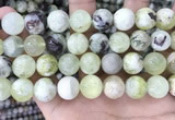 CSJ305 15.5 inches 14mm round serpentine new jade beads wholesale