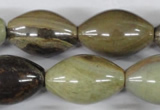 CSL106 15.5 inches 22*30mm rice silver leaf jasper beads wholesale