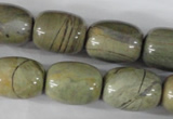 CSL107 15.5 inches 16*20mm drum silver leaf jasper beads wholesale