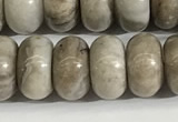 CSL164 15.5 inches 6*10mm 

rondelle sliver leaf jasper beads wholesale