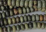 CSL18 15.5 inches 5*8mm rondelle silver leaf jasper beads wholesale