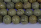 CSL202 15.5 inches 8mm round silver leaf jasper beads wholesale