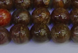 CSL224 15.5 inches 12mm round gold leaf jasper beads wholesale