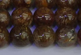 CSL225 15.5 inches 14mm round gold leaf jasper beads wholesale