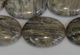 CSL46 15.5 inches 20*30mm oval silver leaf jasper beads wholesale