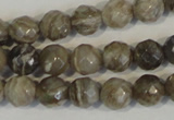 CSL91 15.5 inches 6mm faceted round silver leaf jasper beads wholesale