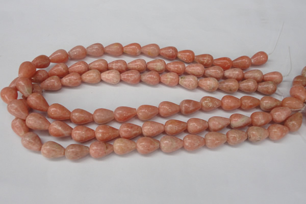 CSM11 15.5 inches 10*14mm teardrop salmon stone beads wholesale