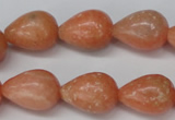 CSM14 15.5 inches 13*18mm teardrop salmon stone beads wholesale