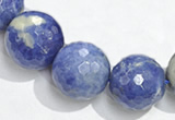 CSO18 8mm faceted round AB grade sodalite beads wholesale