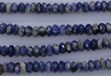 CSO31 15.5 inches 3*6mm faceted rondelle sodalite gemstone beads