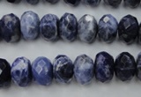 CSO353 15.5 inches 8*12mm faceted rondelle natural sodalite beads