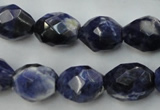 CSO368 15.5 inches 12*16mm faceted nuggets natural sodalite beads