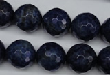 CSO416 15.5 inches 16mm faceted round dyed sodalite gemstone beads