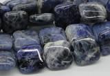 CSO44 15.5 inches 14*14mm square sodalite gemstone beads wholesale