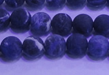 CSO454 15.5 inches 6mm round matte sodalite gemstone beads