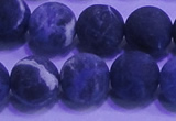 CSO457 15.5 inches 12mm round matte sodalite gemstone beads