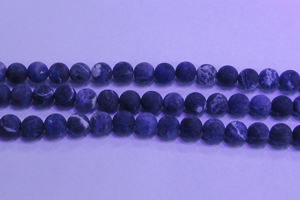 CSO457 15.5 inches 12mm round matte sodalite gemstone beads