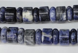 CSO50 15.5 inches 4*12mm & 8*12mm rondelle sodalite gemstone beads