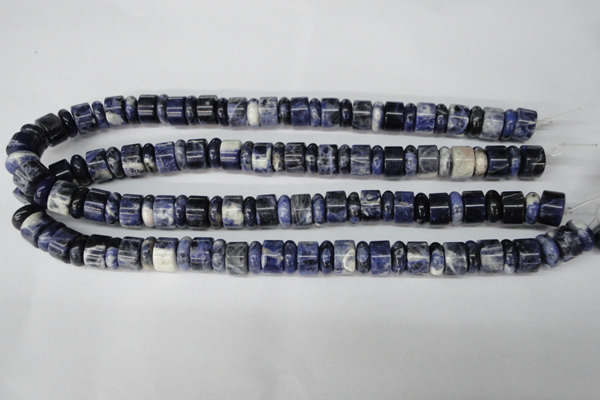 CSO50 15.5 inches 4*12mm & 8*12mm rondelle sodalite gemstone beads