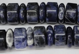 CSO51 15.5 inches 5*16mm & 9*16mm rondelle sodalite gemstone beads