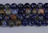 CSO510 15.5 inches 4mm round orange sodalite beads wholesale