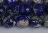 CSO515 15.5 inches 14mm round orange sodalite beads wholesale