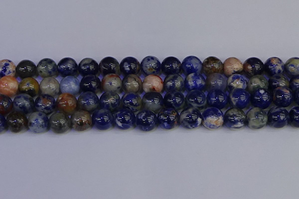 CSO515 15.5 inches 14mm round orange sodalite beads wholesale