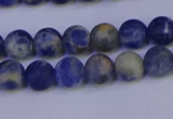 CSO521 15.5 inches 6mm round matte orange sodalite beads wholesale