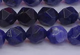 CSO553 15.5 inches 10mm faceted nuggets sodalite gemstone beads