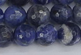 CSO562 15.5 inches 12mm faceted round sodalite gemstone beads