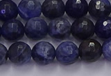 CSO602 15.5 inches 8mm faceted round sodalite gemstone beads