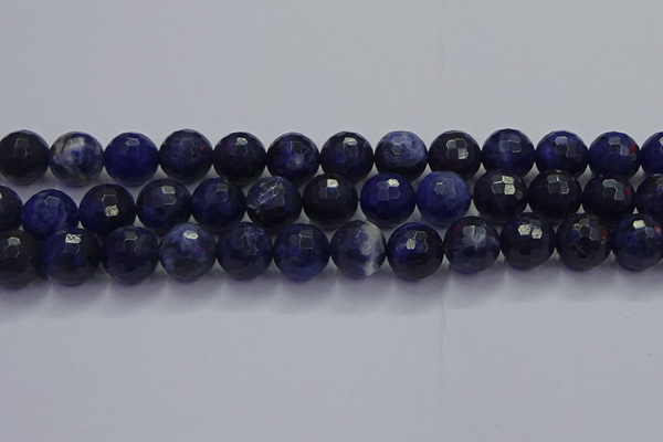 CSO605 15.5 inches 14mm faceted round sodalite gemstone beads