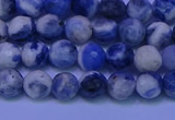 CSO621 15.5 inches 6mm faceted round AB grade sodalite beads