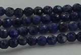 CSO641 15.5 inches 4mm faceted round sodalite gemstone beads