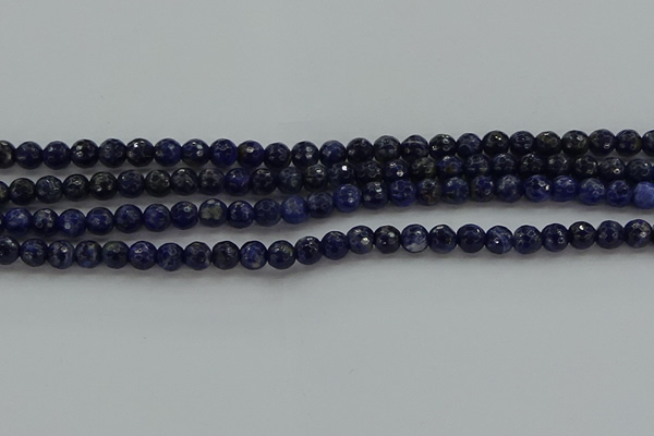 CSO642 15.5 inches 6mm faceted round sodalite gemstone beads