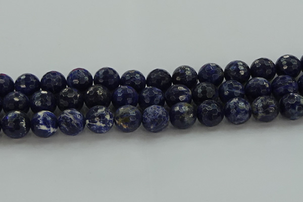 CSO646 15.5 inches 14mm faceted round sodalite gemstone beads