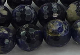 CSO647 15.5 inches 16mm faceted round sodalite gemstone beads