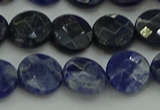 CSO706 15.5 inches 12mm faceted coin sodalite gemstone beads