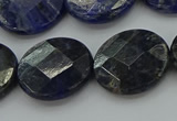 CSO709 15.5 inches 18mm faceted coin sodalite gemstone beads