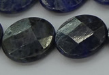 CSO710 15.5 inches 20mm faceted coin sodalite gemstone beads