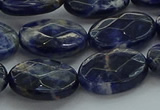 CSO718 15.5 inches 13*18mm faceted oval sodalite gemstone beads