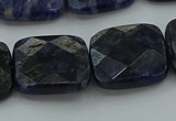 CSO728 15.5 inches 16*16mm faceted square sodalite gemstone beads